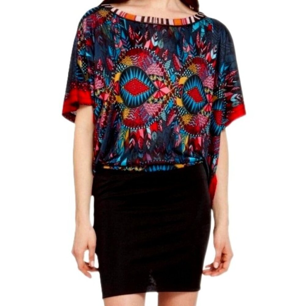 NWT Y2K Custo Barcelona Inca Banda Kimono Dress Batwing Boho Retro Size 4‎